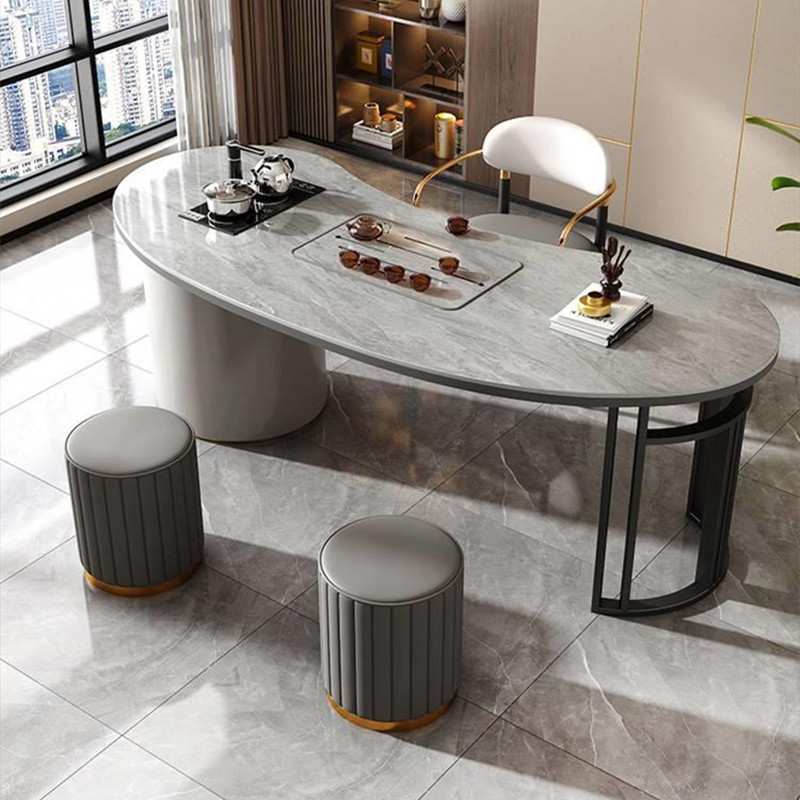 岩板茶桌椅组合高端轻奢阳台家用小茶台现代简约泡茶桌办公室茶桌