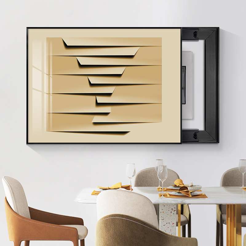 电表箱装饰画免打孔轻奢配电箱遮挡电闸盒电源总开关多媒体箱挂画