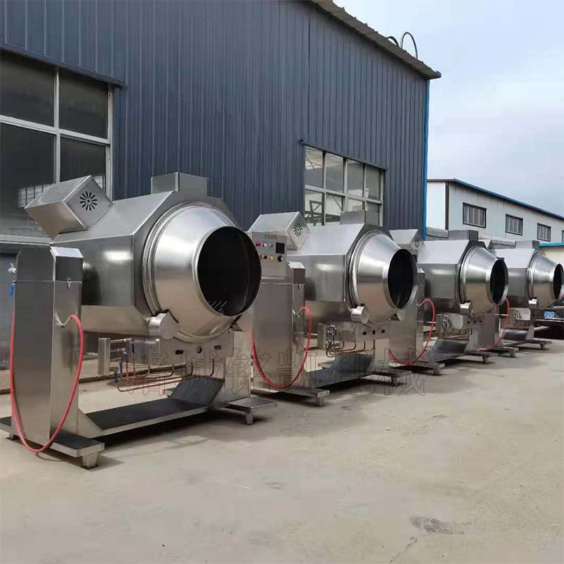 厂家直售预制菜滚筒炒锅 大型食堂炒菜机 快餐中心学校滚筒炒菜机