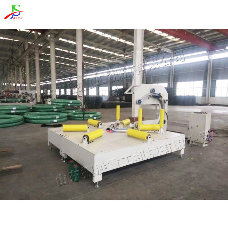 小型移动卧式缠绕机 钢带铜盘管缠绕编织带机 拉伸膜缠绕包装机