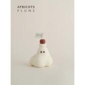 杏和李子小生境设计可爱 饰 幽灵手工香薰蜡烛生日礼物家庭装