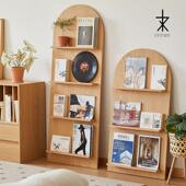 三又木杂志架简约置物架覆古书架拱形展示架绘本架落地靠墙收纳层