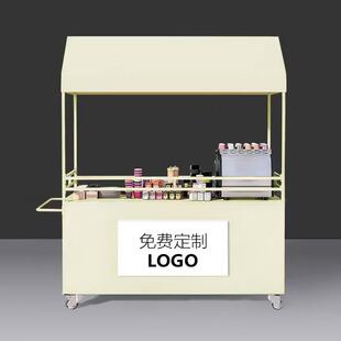 铁艺摊位展示台美食售卖推车门店摆摊移动小推车蛋糕甜点促销花车