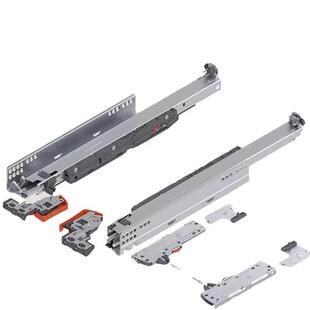 进口blum百隆魔顺阻尼碰碰开抽屉三节轨托底反弹全拉轨道静音阻尼