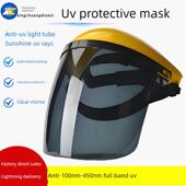 工业UV防护面罩365紫外线固化灯汞灯杀菌灯防护头盔实验UV护目镜