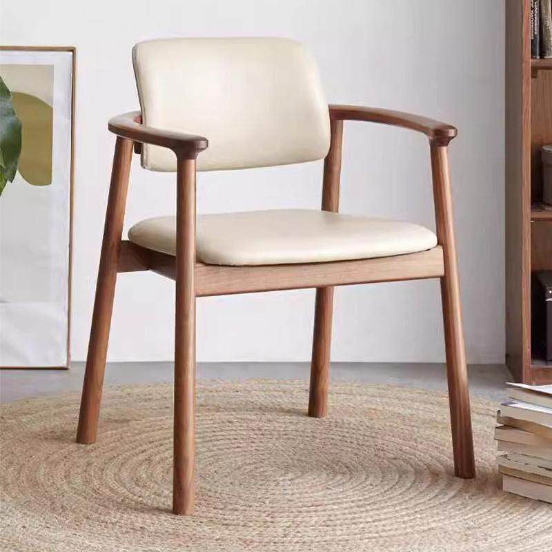 北欧实木餐椅家用设计师餐桌椅子饭厅靠背凳子休闲 茶椅泡茶主人