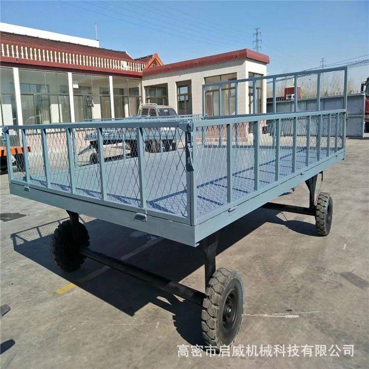 物流平板拖车围栏牵引运输车网状护栏物流轻型运输车山东