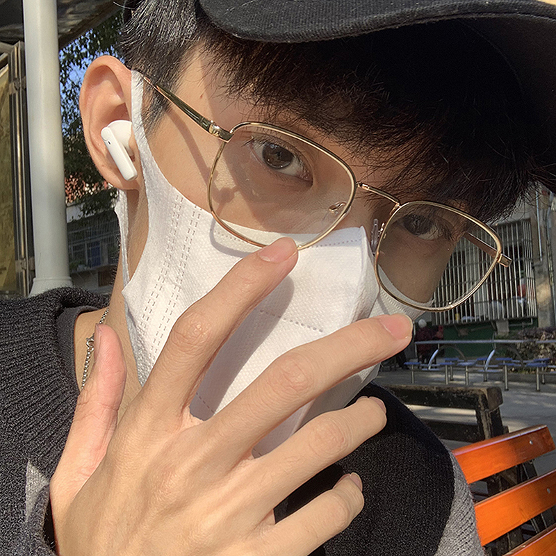 文艺复古金丝边眼镜架港风金属小方框近视眼睛R镜框男女潮网红款