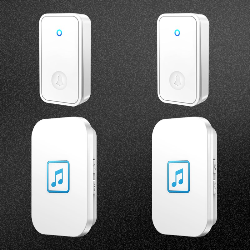 免电池门铃无线家用免插电老人呼叫器智能开关远距离二拖二自发电