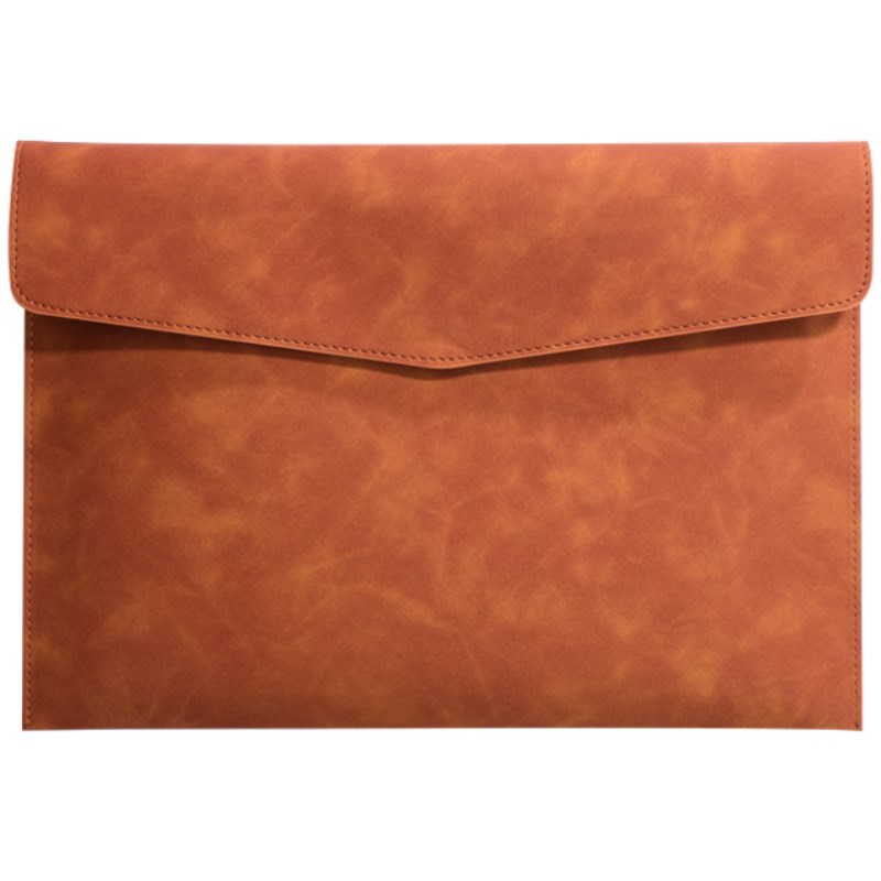 a4皮质革文件收纳袋公文包简约复古单层加厚防水大容量商务会议包