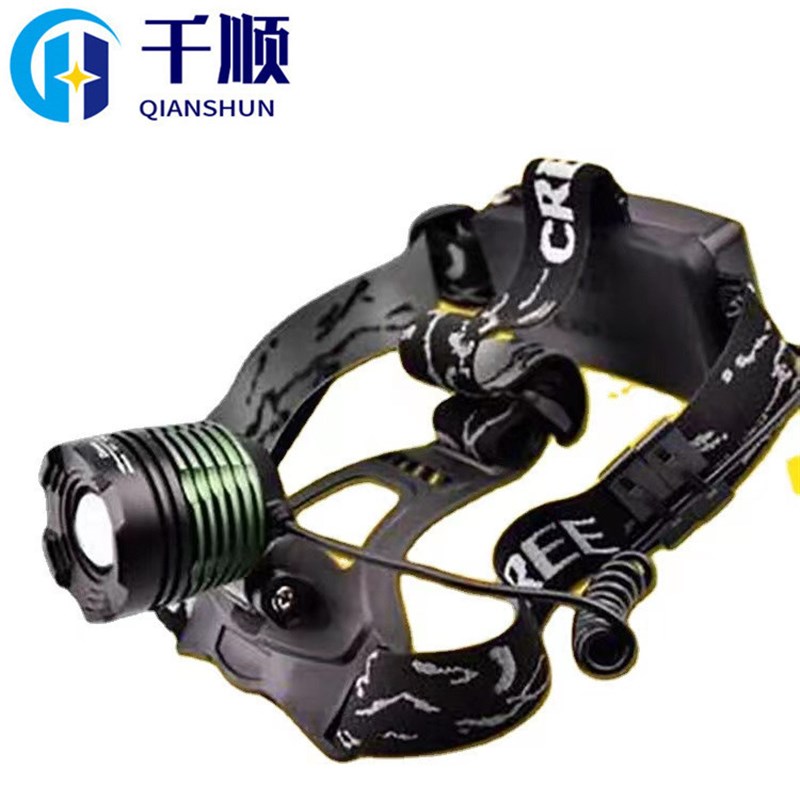 新变焦T6 LED 强光头灯 10W 大功率 矿灯 自行车灯