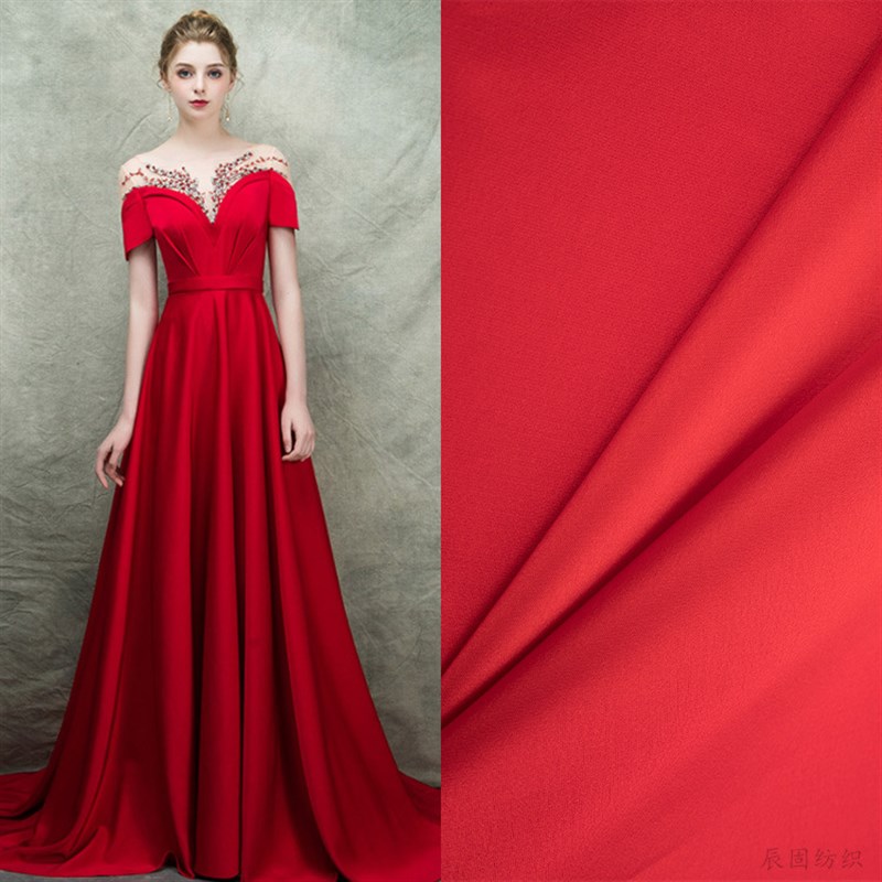 150cm210g新款仿醋酸缎面料 现货供应 婚纱礼服时装面料