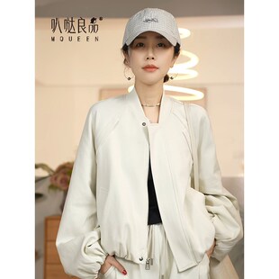 棒球领女立领短外套宽松简约上衣气质百搭 漫时光 叭哒不惑