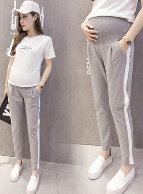 150cm矮小个子孕妇裤子怀孕初期孕早期打底裤女外穿九分老爹裤9分