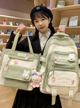 书包女可爱高中生初中生小学生三到五六年级女孩双肩包女生背包