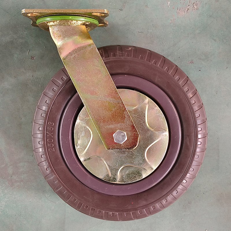 万向轮子静音带刹车6寸8寸10寸实心橡胶重型脚轮咖啡轮小推车轮子