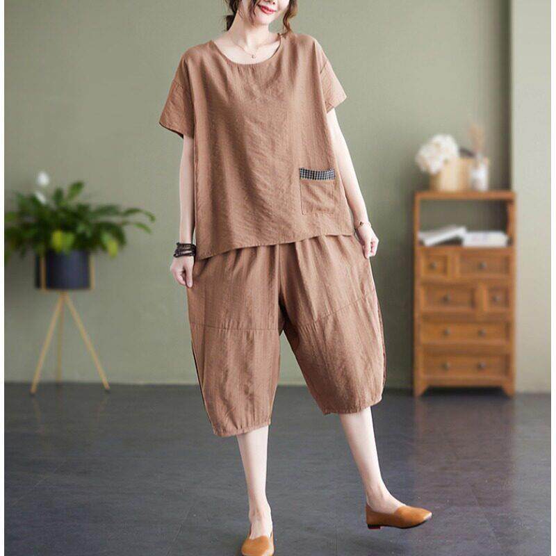 2025新款夏季妈妈棉绸套装女士夏季可外穿休闲宽松绵绸睡衣家居服