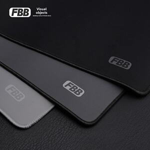 FBB视物所定制DIY纯色黑色鼠标垫超大号电竞桌布垫子办公游戏浅灰