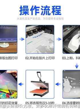 印订制高速数码白墨烫饰画印刷LT-605PR机5喷头I3200服成衣片裁热