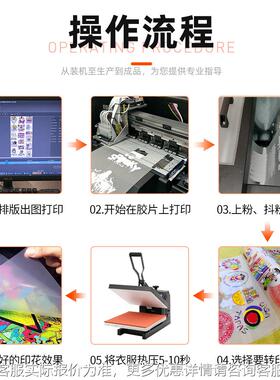 春夏季个性恤印印花打印aLT-DTFA33小型数码机热转烫图标T白墨烫