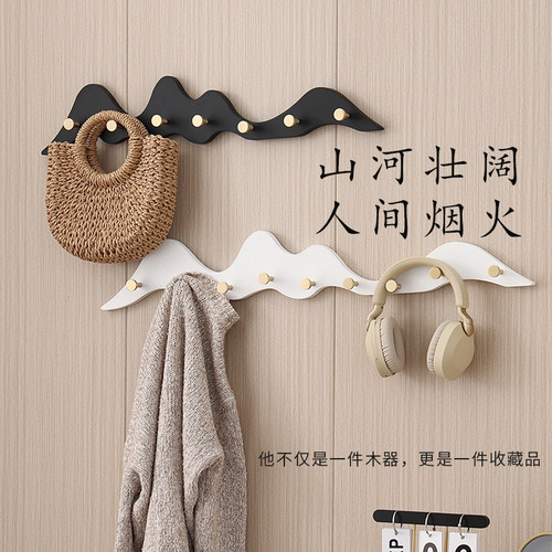 实木黄铜挂衣钩进门玄关挂衣架墙上壁挂入户门口衣服衣帽创意挂钩