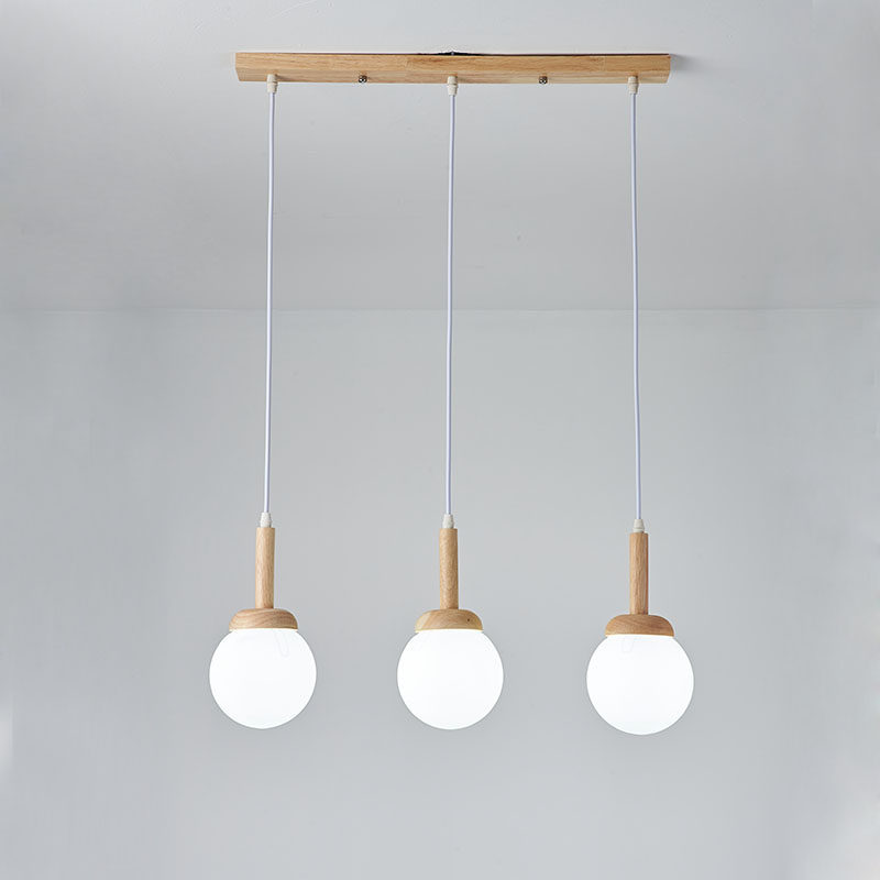 日式吊灯餐厅三头简约现代饭厅餐桌灯北欧卧室床头灯创意网红民宿