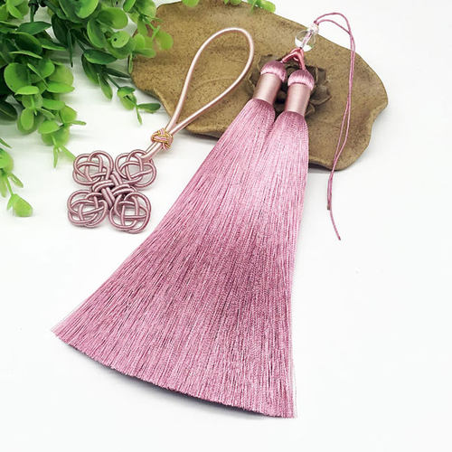 顺滑结中国结流苏穗子双色错色车挂包挂件民族风冰丝吊穗配件