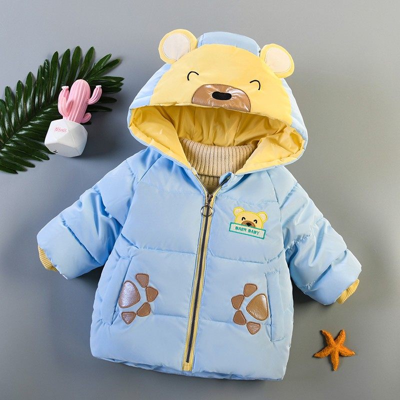 男童装小男孩加厚羽绒棉服1-5岁3儿童宝宝卡通免U洗棉衣棉袄外套