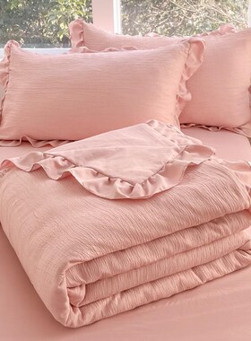 花边款泡泡纱夏被四件套空调被150*200cmM单夏被夏季薄被芯夏凉被