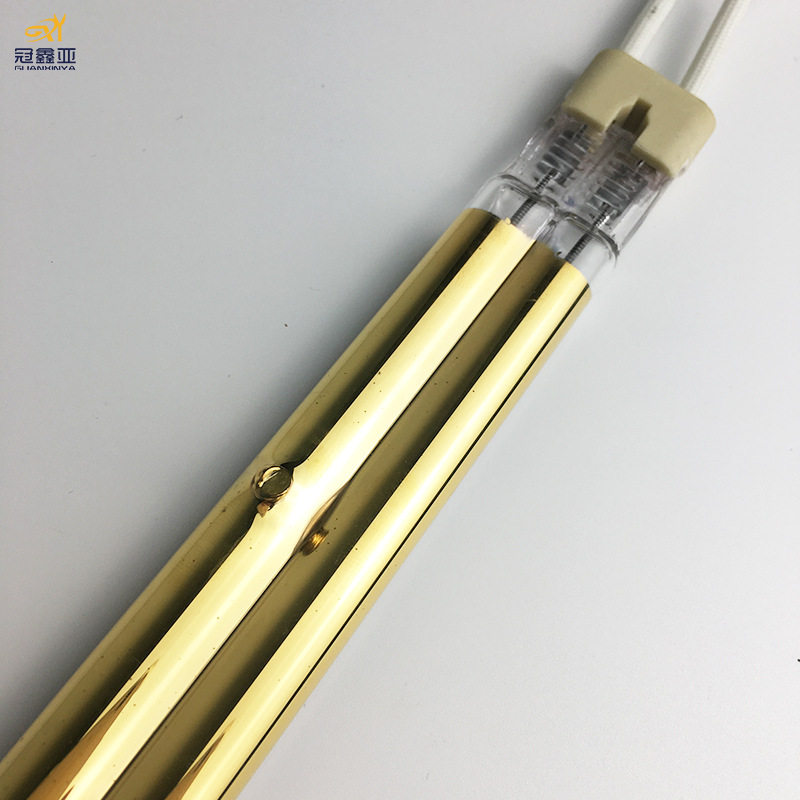 红外线灯管 1.5KW170MM半镀金石英卤素加热灯 吸塑机吹瓶机加热灯
