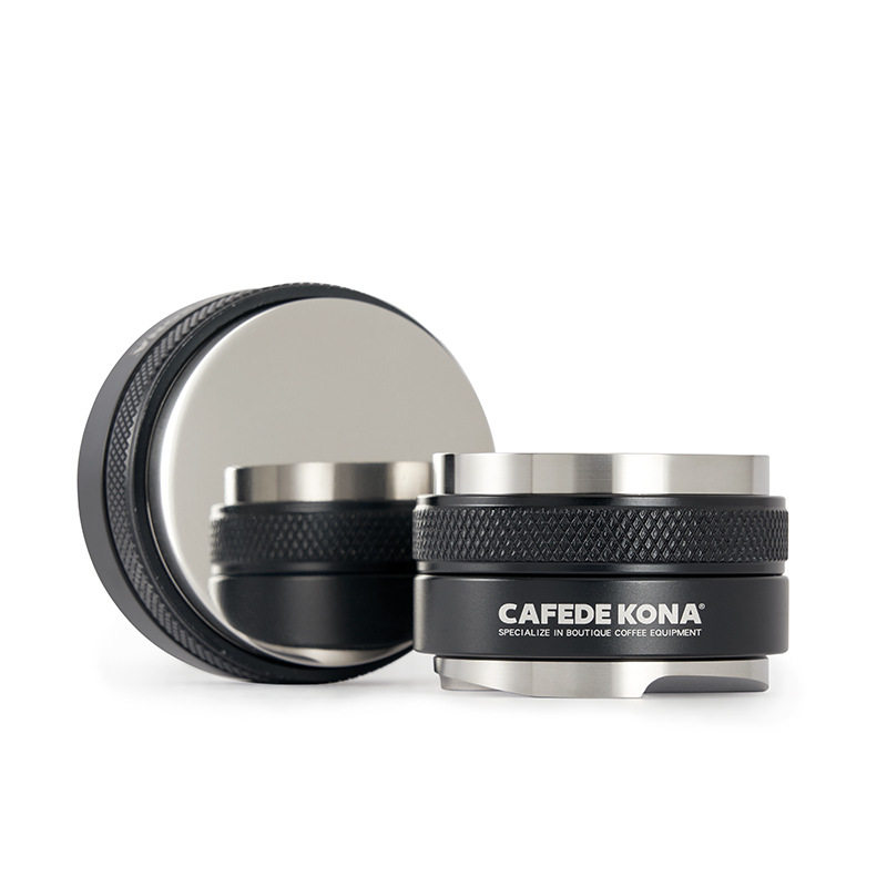 CAFEDE KONA布粉器 意式 咖啡压粉器可调节三桨不锈钢粉锤51 58mm
