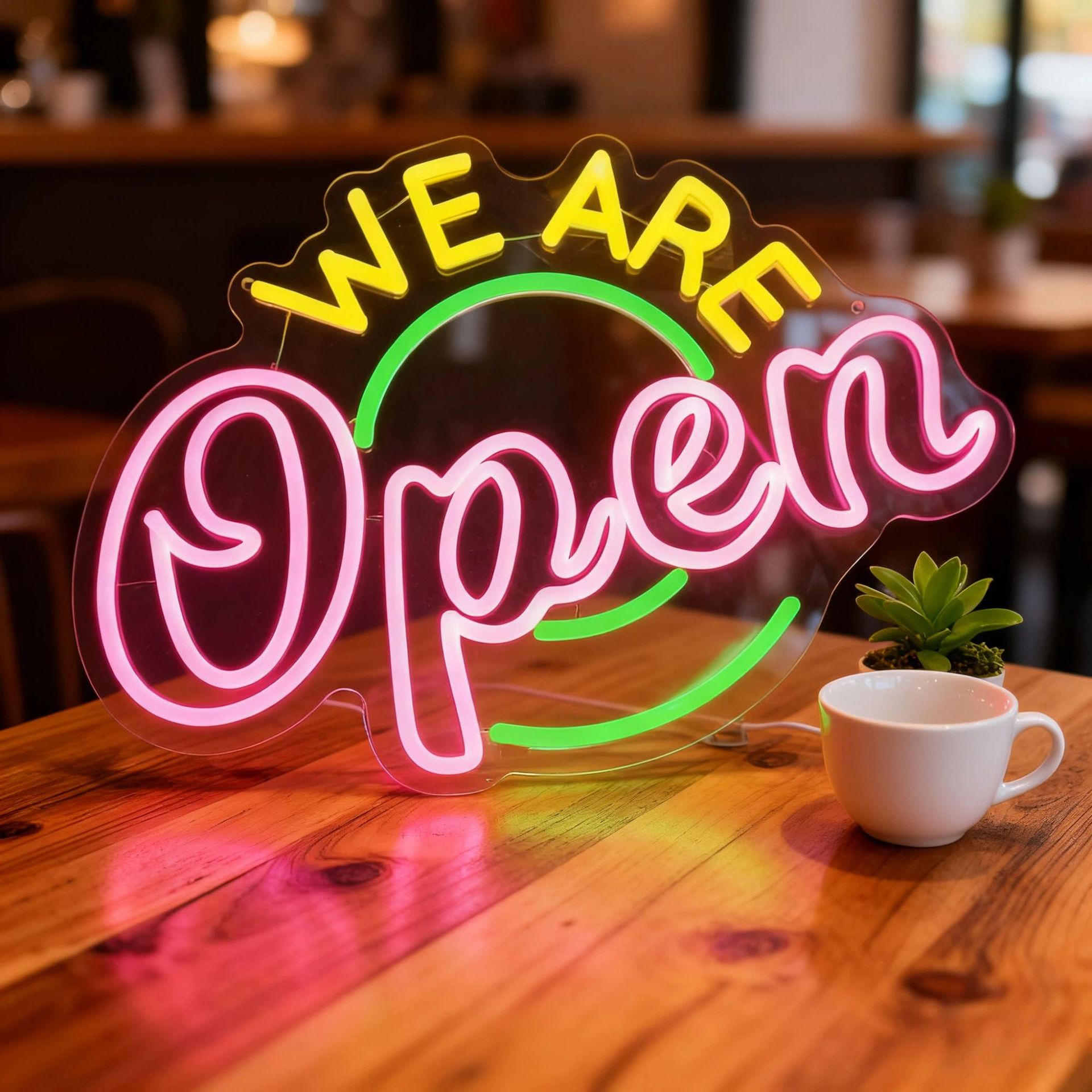 跨境工厂店亚马逊热卖OPEN营业招牌霓虹灯牌营业中挂牌商业广告灯