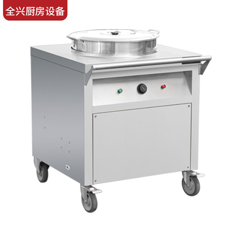 批发商用电保温汤桶车粥锅暖汤炉煲粥可移动暖汤快餐台米饭保温车