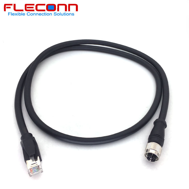 M128芯X编码母头对RJ45网线10GbS/FTPCat6A连接线工业以太网
