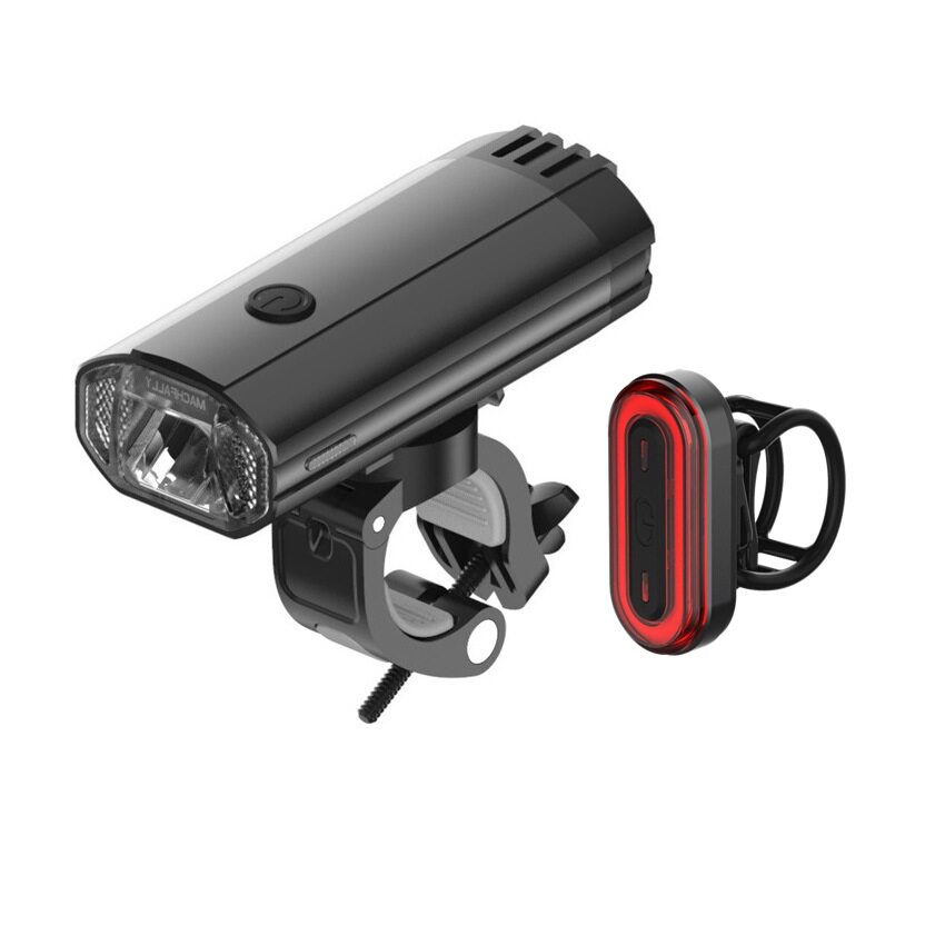 EOS370+BK400 USB充电LED手电筒公路山地骑行自行车前灯尾灯套装