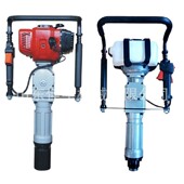 小型汽油抗洪打桩机河堤加固手持式 植桩机 减震稳定