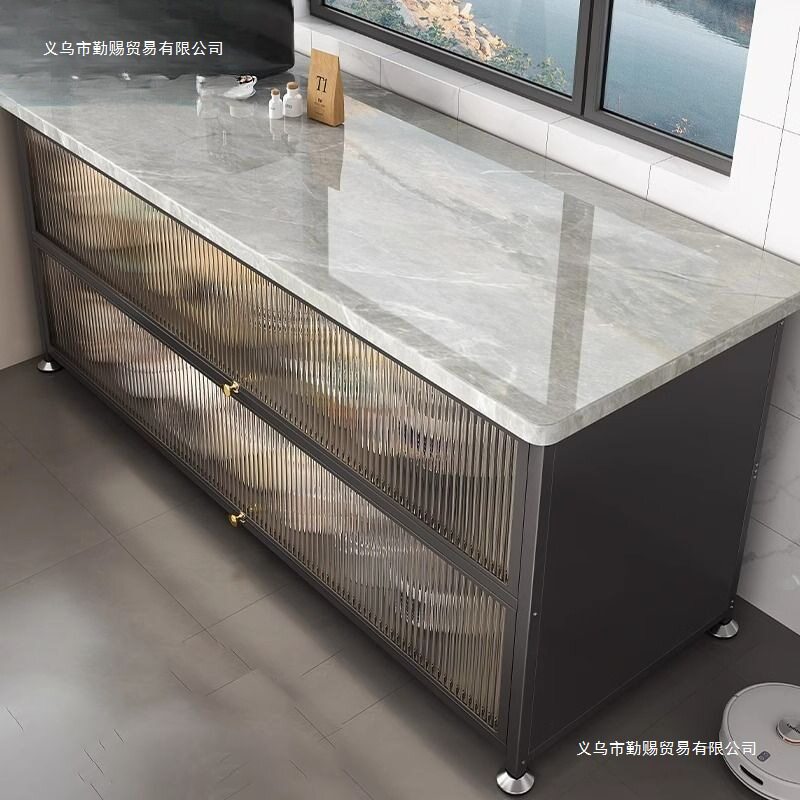 厂家微波炉烤箱落地多层储物柜厨房置物架橱柜餐边收纳柜碗柜
