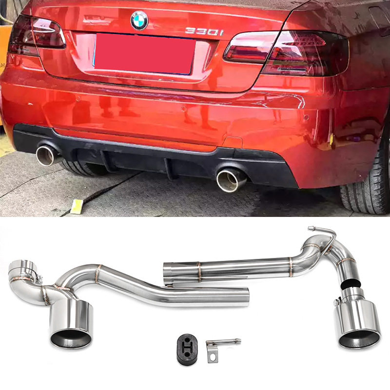 适用于宝马E90/E92 E93/320i/330i/325i改MT双出不锈钢黑尾喉改装