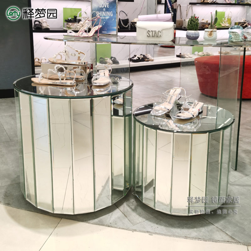 镜面角几小户型家用现代简约沙发边几茶几网红创意角几床头柜3033