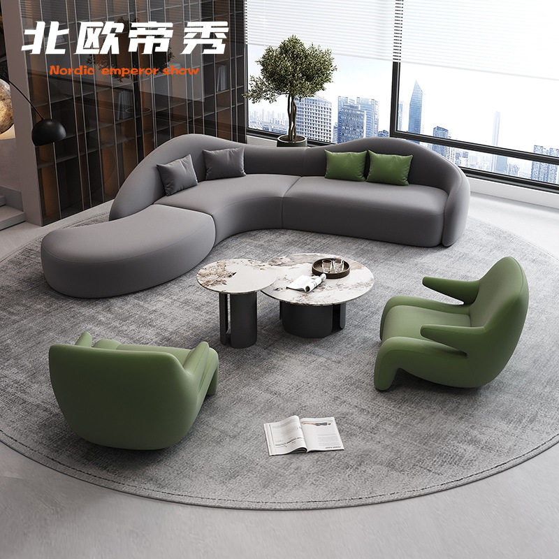 接待洽谈沙发酒店大堂卡座贵宾会所展厅大厅会客售楼处沙发组合