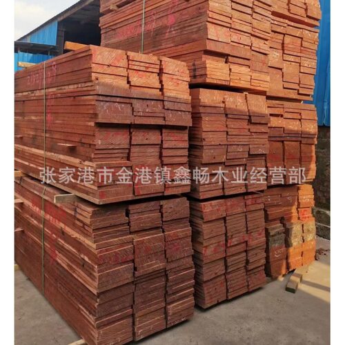沙比利板材乌檀木棒沙比利原木防腐木料金丝影木沙比利实木板材