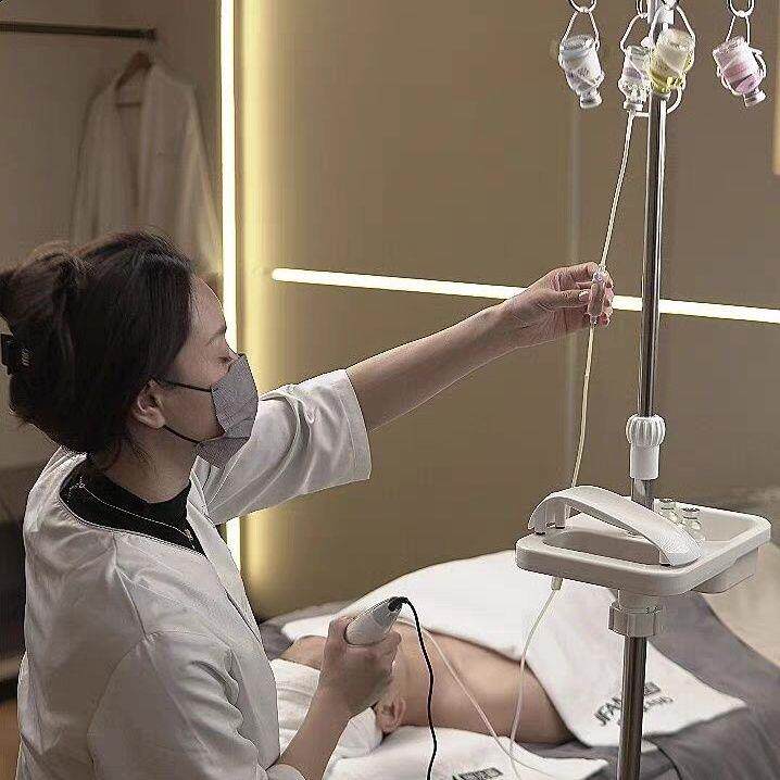 定制家用可移动高低可调美容院小吊瓶架加厚小吊瓶仪器落地输跨境