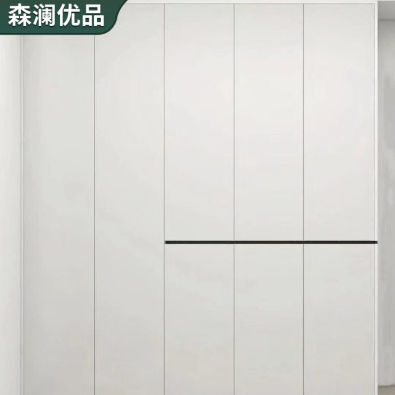 北京厂家定制衣柜 分段式实木卧室衣 柜体露水河一门到顶现代极简