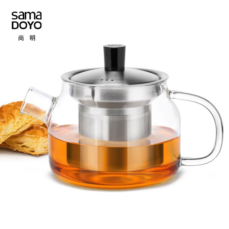 尚明加厚耐热玻璃茶壶过滤花茶冲茶壶泡茶器功夫茶具小茶壶单人