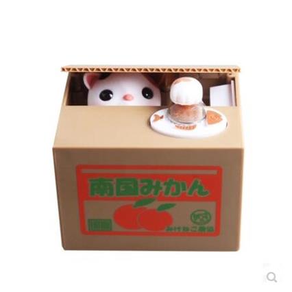 可爱的孩子的存钱罐，超级可爱的猫爪偷硬币存钱罐，自动抓钱的猫