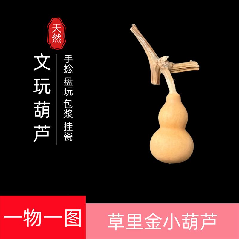 草里金小葫芦一物一图特小文玩小葫芦一物一图手捻葫芦手把件精品