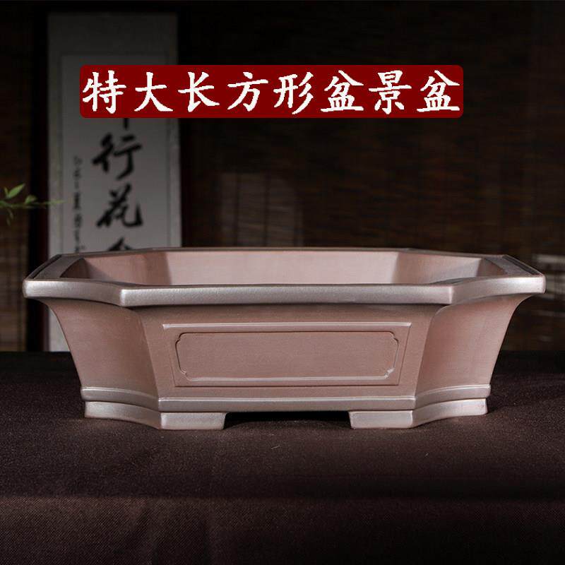紫砂花盆特大长方盆景盆老桩丛林组合造景盆铁树花盆栽花卉陶瓷