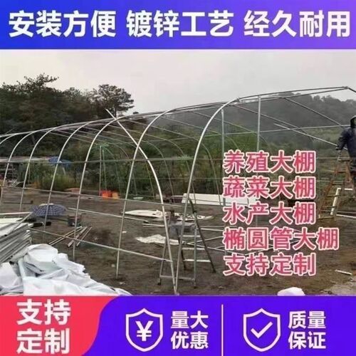 大棚骨架钢管温室定制养殖大棚蔬菜大棚连体连栋种植棚热镀锌全套