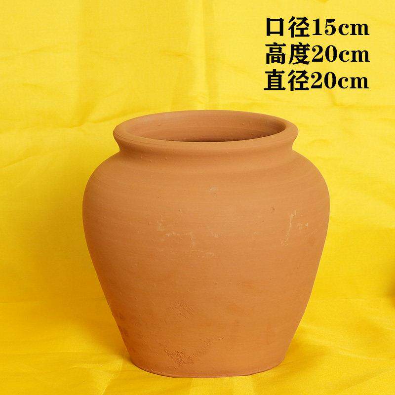 手工黄土罐陶瓷瓦罐黄色五色陶土陶罐风水招财聚宝盆无孔无釉摆件