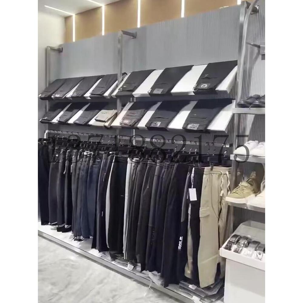 服装店上墙裤架男装挂裤子架西裤架牛仔裤中岛货架专用陈列展示架